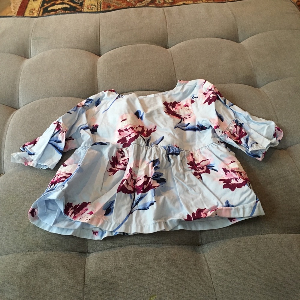 Janie and Jack floral Blouse size 3